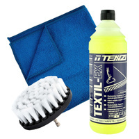 Tenzi Textil-Ex płyn do tapicerek materiałowych 1L + szczotka + mikrofibra