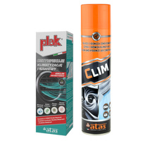 Zestaw do czyszczenia i odgrzybiana klimatyzacji Plak Antibatterico 200ml +Atas Clim spray 400ml