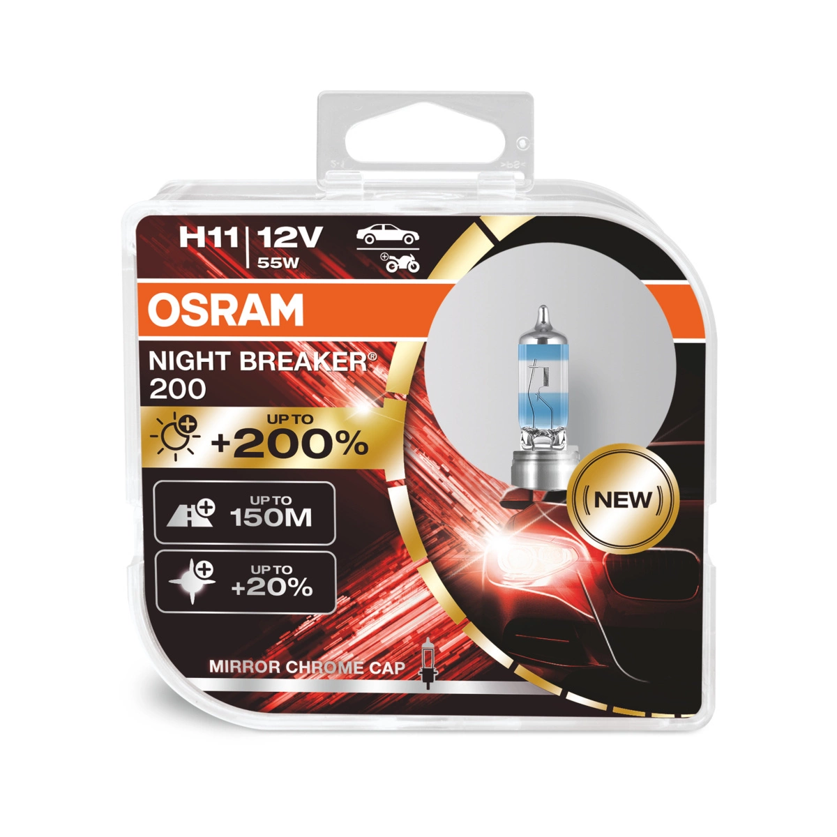 Żarówki Osram H11 Night Breaker Laser +200% Box - 2szt