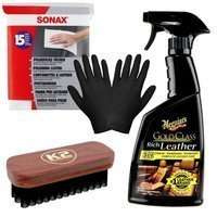 Zestaw: Meguiars Leather Cleaner Conditioner mleczko do skóry 473ml + GRATISY