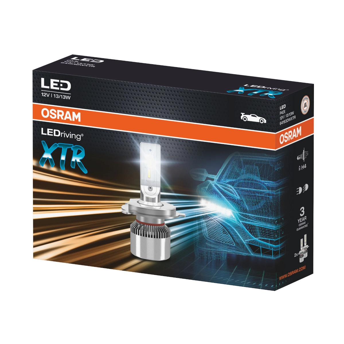 Żarówki LED H4 OSRAM LEDriving XTR • autokosmetyki •