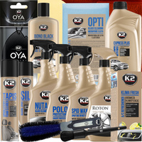 Zestaw do kompleksowego czyszczenia auta.