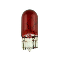 Żarówka 12V 5W T10 całoszklana BOSMA czerwona *3820* - 1szt