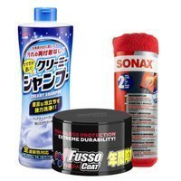 Zestaw Soft99 Fusso Coat 12 Months Dark +Neutral Shampoo 1l+Mikrofibra Sonax 2szt