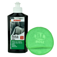 Mleczko z woskiem do czyszczenia skóry Sonax 250ml + aplikator Boll