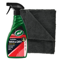 Zestaw: Turtle Wax Wax & Dry wosk na mokro 500ml + mikrofibra