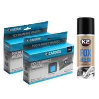Zestaw: 2x pochłaniacz wilgoci  K2 Cardos + antypara K2 Fox