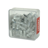 Samochodowe bezpieczniki płytkowe 25A - 100 sztuk