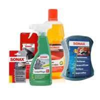 Zestaw Sonax twardy wosk+aplikator+szampon+gąbka+kokpit