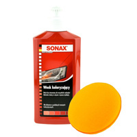 Wosk koloryzujący czerwony Sonax 250ml + aplikator do nakładania