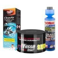 Zestaw:Soft99 New Fusso Coat 12 Months Dark+Clean Air+Płyn do spryskiwaczy koncentrat