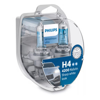 Żarówka samochodowa Philips H4 White Vision Duo Box - 2szt